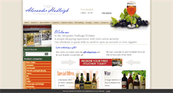 Desktop Screenshot of ahadleigh-wine.com